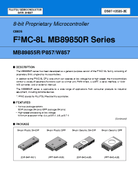 Datasheet MB89P857 manufacturer Fujitsu